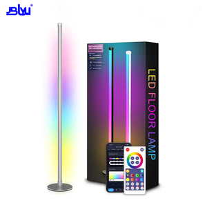 Hiện đại tuya cuộc sống thông minh <span class=keywords><strong>RGB</strong></span> đèn sàn Alexa <span class=keywords><strong>Wifi</strong></span> kiểm soát góc đèn với màu sắc thay đổi từ xa cho phòng ngủ và phòng khách - Product Image 1