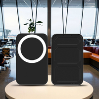 Support pliable, banques d'alimentation sans fil magnétiques 5000 mAh, LED numérique, surface premium avec revêtement UV, utilisable pour la maison/l'école/le bureau