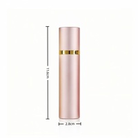 Flacon de parfum miniature de 10 ml avec bouchon magnétique, coque en aluminium cylindrique, finition polie, intérieur en verre rechargeable, cadeau haut de gamme