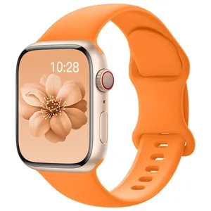 Hot bán thể thao ban nhạc 42/44/49/45mm Silicone bướm Khóa Dây đeo đồng hồ cho Apple xem loạt 9 8 7 6 5 4 3 2 1