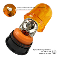 Balise halogène rotative à base magnétique avec câble et prise, lumière d'avertissement rotative de sécurité pour tracteurs et équipements agricoles DC12/24V