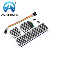 Modul matriks titik MAX7219 mengontrol layar 4-in-1 dari modul MCU