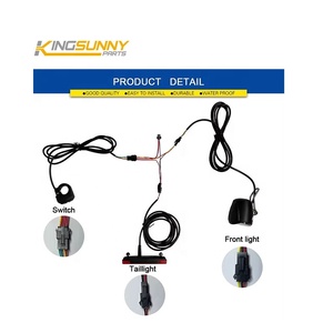 Xe đạp điện đèn pha đèn hậu chuyển đổi dây bộ phụ tùng Xe đạp điện phụ kiện e-bike phía trước phía sau ánh sáng đuôi ánh sáng - Product Image 4