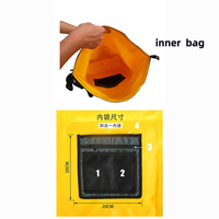 Sac à dos étanche pour plongée sous-marine, en PVC, avec poche de rangement pour ailerons, bande réfléchissante, pour la plongée en apnée, le surf, le kayak en plein air