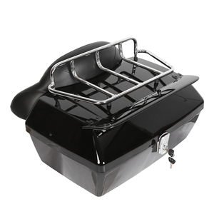 Porte-bagages noir pour coffre de <span class=keywords><strong>moto</strong></span>, porte-bagages pour Honda Harley Kawasaki - Product Image 4