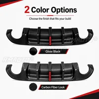 For Infiniti Q50L 2014-2022 Car Accessories Rear Bumper Diffuser Lip Vertical LED Light Sport Styling Kit