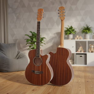 Kabat QS-H40Q <span class=keywords><strong>40</strong></span> İnç Sapele Üstlü, Ihlamur Klavyeli ve Ihlamur Kenarlı Folk Gitar, Öğrenci Tipi, Dış Ticaret Toptan Satış - Product Image 5