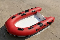 Bateau à rames en fibre de verre certifié CE, coque rigide de 2,7 mètres, Hypalon/PVC, bateau de pêche gonflable, RIB270 de 8,8 pieds avec moteur