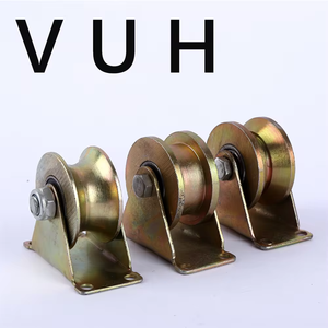 V U H Groove Porte Coulissante Roues Roulement Lourd Fente Roue Fer Porte Coulissante Rouleau 50-100mm En Acier Guide Rouleau Piste Roulette - Product Image 5