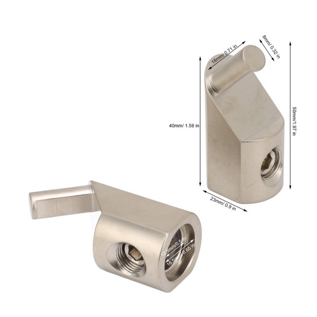 1 Pair Input Wire Gauge Reducer 45 Degree Offset Angled 1/0 Gauge to 4 Gauge Amp Input Reducers for Vehicle Sound Systems