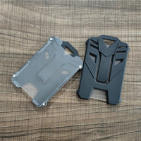 Porte-badge rétractable tactique en acier robuste avec mousqueton porte-clés et porte-carte d'identité rechargeable et écologique