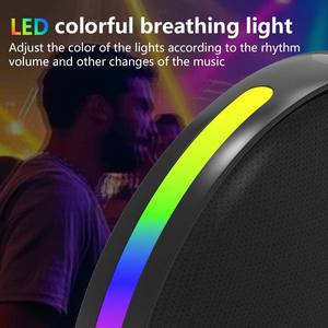 Draagbare stereo home <span class=keywords><strong>speaker</strong></span> <span class=keywords><strong>S28</strong></span> satellietdisk RGB LED-verlichting, stereo 15W vermogen draadloze desktop <span class=keywords><strong>speaker</strong></span> - Product Image 6