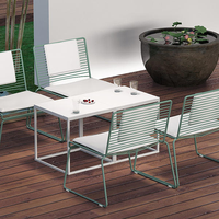 Ensemble de chaises de salle à manger en fer forgé pour l'extérieur, résistant aux UV, idéal pour les cours et les balcons