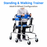 Déambulateur réglable pour enfants, à 8 roues en acier, pour l'apprentissage de la marche et de la position debout, pour enfants de 90 à 130 cm