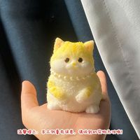 Jouet de décompression géant Simulation Fat Cat à presser, en matériau TPR peint à la main, cadeau créatif DIY, ornements mignons