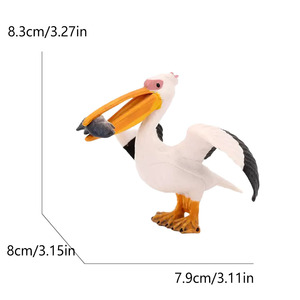 Modelo de simulación de animales salvajes transfronterizo, juguete de plástico decorativo: Pelícano, Toro Rojo, Lobo, Búfalo, Camello, Ciervo Sika, Mono, Toro - Product Image 3