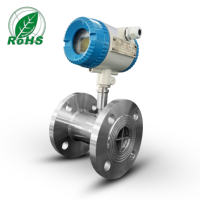 China KFMH 0.5% 1.0% Fluido de baja viscosidad Abrazadera DN15 24VDC Medidor de flujo de turbina de aceite líquido de agua