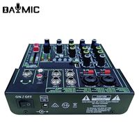 DAYMIC interface audio USB portable 4 console de mixage audio 6 canaux ordinateur home studio enregistrement 99 effets DSP