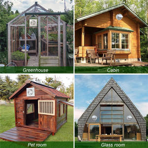 Açık GÜNEŞ PANELI <span class=keywords><strong>fan</strong></span> seti egzoz <span class=keywords><strong>fan</strong></span>ı DC 12V 8 inç tavuk kümesi için köpek evi - Product Image 4