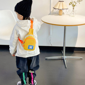 Children's fashionable small chest <b>bag</b>, trendy and <b>cool</b> boy's letter shoulder <b>bag</b>, loose change crossbody backpack - Product Image 3