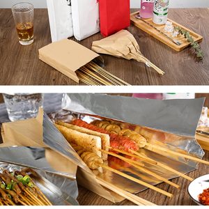 ถุงกระดาษคราฟท์สำหรับบรรจุภัณฑ์อาหารร้อน <span class=keywords><strong>ไก่</strong></span>ย่าง อาหารนำกลับบ้าน คุณสมบัติกันไขมัน บุด้วยอลูมิเนียมฟอยล์สีน้ำตาล ขายส่ง - Product Image 3