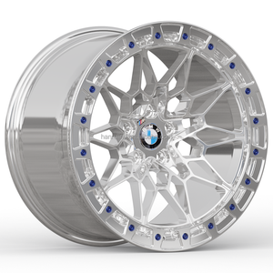 جنوط سباق مصقولة بمقاسات 17 و <span class=keywords><strong>18</strong></span> و 19 بوصة، بتقنية Real Beadlock Forged، لسيارات BMW M3 M4 F30 F80 G20 G21 G22 G23 G80 G82، مقاس 5X112 - Product Image 1