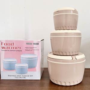 Double Layer Stainless Steel Thermal Lunch <b>Box</b> Insulated Anti-Scald Portable Handle Food <b>Storage</b> Container Set 1.2L 2.4L 4.8L - Product Image 5