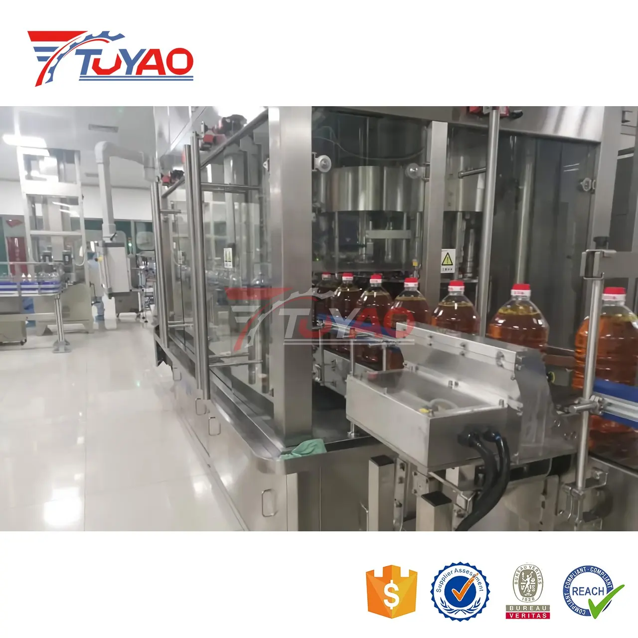 Tuyao Load Cell Plant Eetbare Olie Vullen Bakolie Vulling Capping En Etikettering Machine Eetbare Olie Vulmachine