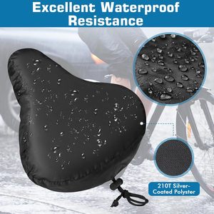 Protector impermeable para el sol y el polvo, <span class=keywords><strong>cubierta</strong></span> para SILLÍN de <span class=keywords><strong>bicicleta</strong></span> 210T, 2 uds., <span class=keywords><strong>cubierta</strong></span> para lluvia para asiento de <span class=keywords><strong>bicicleta</strong></span> de <span class=keywords><strong>montaña</strong></span> - Product Image 2
