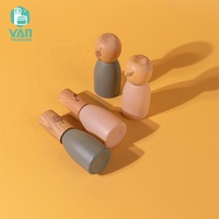 Emballage YAN, écologique, vert mat, flacon en verre de 12 ml avec bille roulante/spray, bouchon en bois gravé sur mesure, huile essentielle, parfum, cosmétique