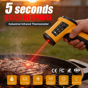 Termómetro infrarrojo digital industrial Pistola Mira láser Multiusos LCD OEM Plástico personalizable para pruebas de temperatura - Product Image 2