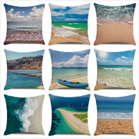Housse de coussin de canapé à motifs d'animaux marins colorés (poissons, requins, baleines, tortues) - Vente en gros usine