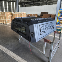 Capot de camionnette à hauteur moyenne, coque de camping, couvre-caisse, conception verrouillable, étanche, en alliage d'aluminium pour un espace de chargement élargi, équipement extérieur