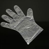 Gants jetables antistatiques en PVC noir bleu caoutchouc nitrile vêtements de protection pour les aliments bon marché TPE et CPE matériel