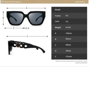 Lunettes <span class=keywords><strong>de</strong></span> <span class=keywords><strong>soleil</strong></span> Medusa, style identique, marque <span class=keywords><strong>de</strong></span> luxe italienne, design surdimensionné carré, pour hommes et femmes - Product Image 5