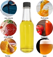 Vide 5oz 8oz 90ml 150ml 250ml Sauce piquante piment bouteille en verre pour vinaigrette Sauce tomate bouteille de ketchup avec couvercles