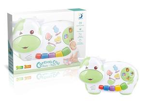 Jouet musical pour bébé Jinming, <span class=keywords><strong>piano</strong></span> en plastique mignon en forme de <span class=keywords><strong>vache</strong></span>, instrument de musique, orgue électronique avec lumière et musique - Product Image 6