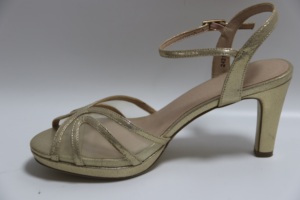 Sandalias de Tacón de Aguja Doradas de Lujo para Mujer, con Tiras Cruzadas, <span class=keywords><strong>Plataforma</strong></span>, Punta Abierta, para Verano - Product Image 5