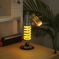 Lampe de bureau géométrique en PET avec suspension amortissante, lumière de table LED à intensité variable pour le soin des yeux, idéale pour le bureau, la maison, la salle d'étude et la décoration