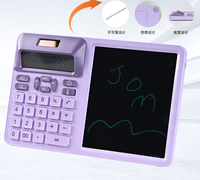 Tablette d'écriture promotionnelle 12 chiffres avec calculatrice, 2-en-1 pour prise de notes et calculs, bloc-notes avec stylet pour l'école et les cadeaux d'affaires