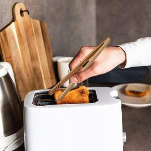 Pince à <span class=keywords><strong>pain</strong></span> <span class=keywords><strong>en</strong></span> bambou multifonctionnelle adaptée à un usage multiple Large gamme d'applications Surface lisse respectueuse de l'environnement - Product Image 3