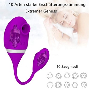 オリジナル2in1トップセール7パターン膣クリトリス吸引バイブレーター、オーラルセックス玩具、10段階振動機能付きバイブレーターエッグ（女性用） - Product Image 2