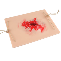 Modelo de Herida de Trauma para Primeros Auxilios, Almohadilla de Silicona Simulada para Entrenamiento de Vendar Heridas con Sangrado y Laceraciones para Paramédicos