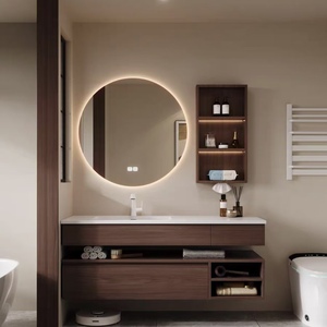 BALOM Custom Made Modern Bathroom <b>Cabinet</b> Large Capacity Wood Plywood Melamine MDF Vanity with OEM Factory Direct - Product Image 1