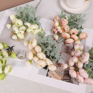 Bouquet de roses artificielles Ruilisi, 15 têtes, en soie, décorations de mariage pour événements nuptiaux et décoration intérieure - Product Image 3