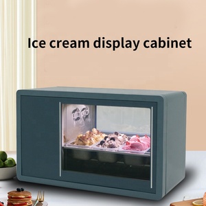 12 Chảo Ý Ice Cream Hiển Thị Tủ Đông Showcase Ngâm Tủ Di Động Hiển Thị Tủ Showcase Ice Cream - Product Image 3