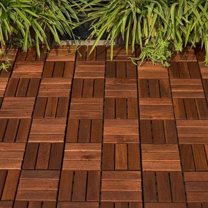 Plancher en bois dur Kempas écologique de couleur naturelle, résistant à l'humidité, dalles de terrasse extérieures, interverrouillage pour cuisine et salon - Product Image 4