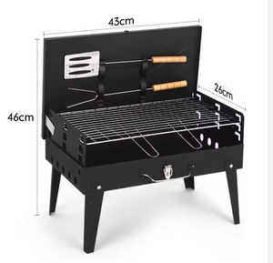 Parrilla Portátil de Carbón Metálica para Exteriores, Barbacoa para Acampar, Días de Campo, Viajes, Senderismo, Patio Trasero, Pequeña Parrilla Plegable - Product Image 1