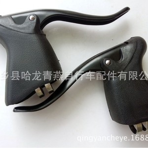 Leviers de frein pour vélo de route, aluminium forgé noir, design ergonomique à 2 doigts - Product Image 5