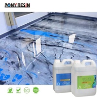 Revêtement de sol en résine époxy métallique haute brillance en matériau composite de résine époxy cristalline de haute qualité